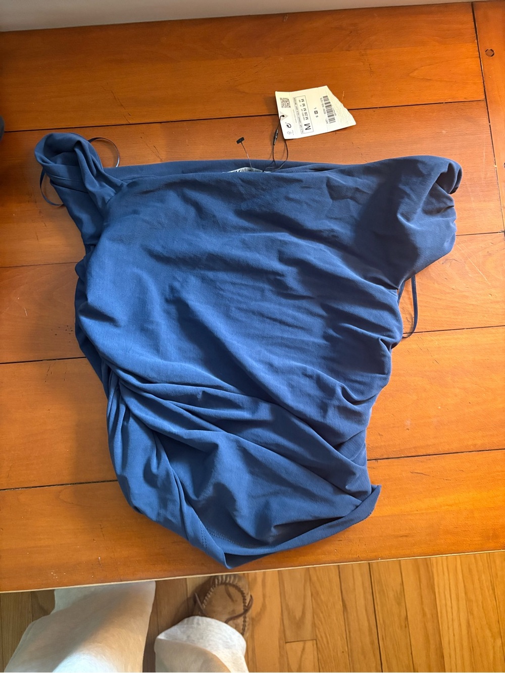 NWT Zara Navy Blue Off the shoulder sleeveless top medium